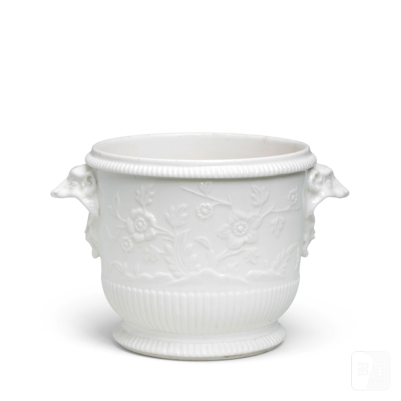 A Saint-Cloud white half-bottle cooler (seau à demi-bouteille), circa 1720-40